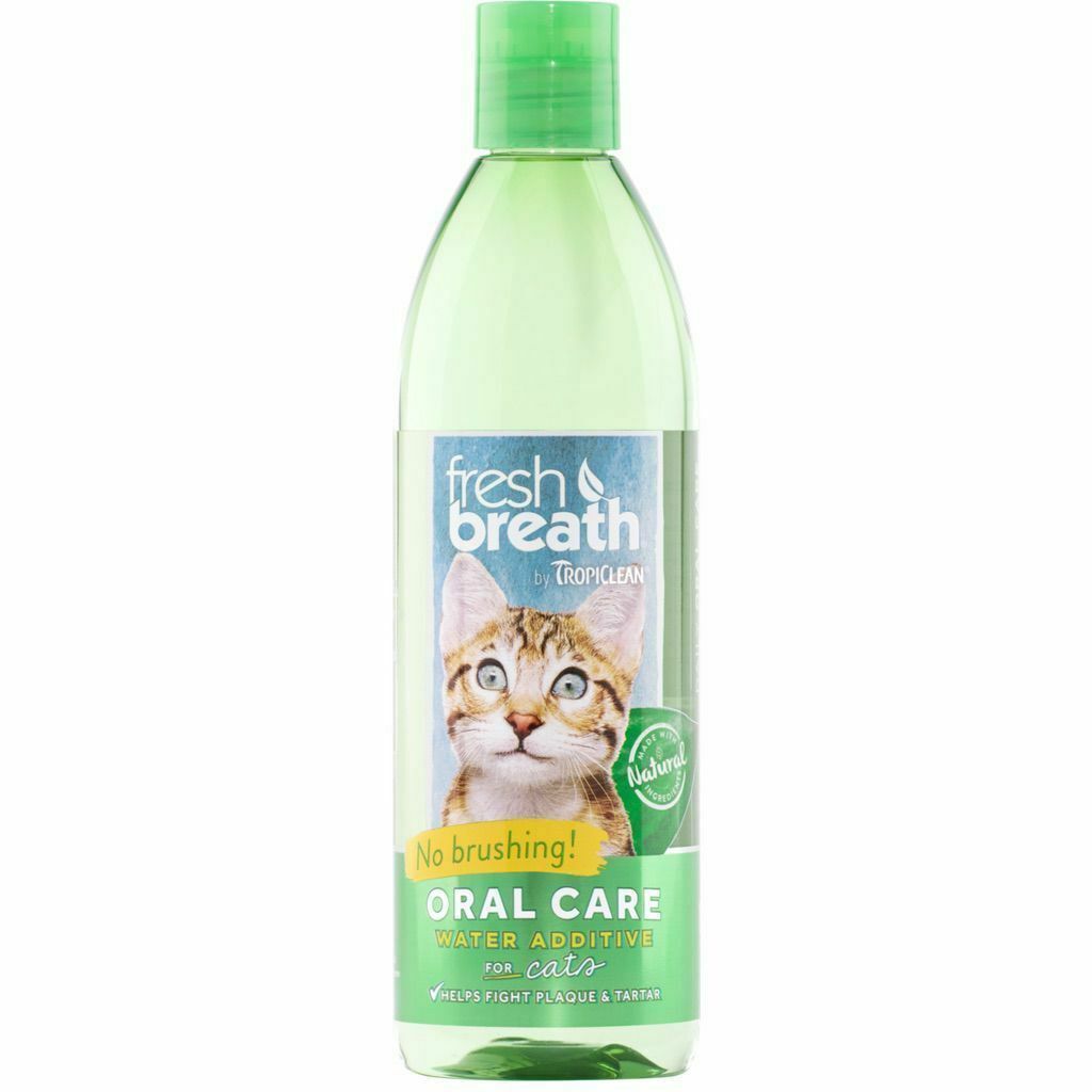 Fresh Breath By Tropiclean Oral Care Water Additive For Cats, 16-oz - Made In USA image number null