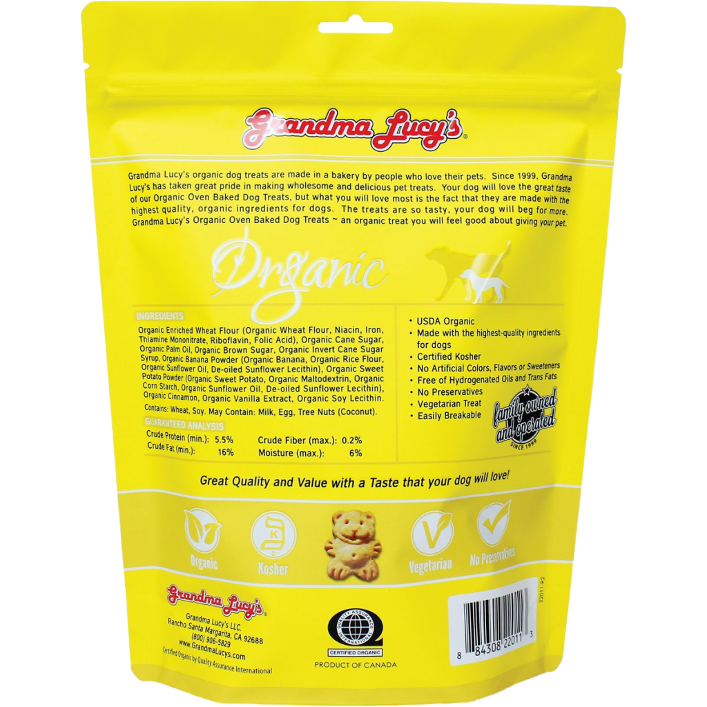 Organic Baked Dog Treats - Banana & Sweet Potato - 14-oz image number null