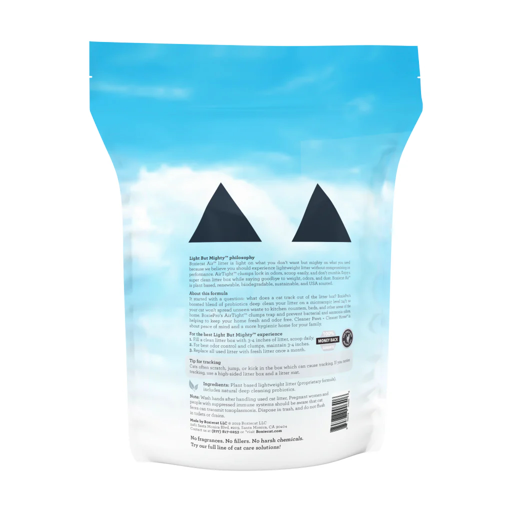 Boxie Pro Air Self-Cleaning Probiotic 40 Day Odor Control Natural Lightweight Plant Based Cat Litter, 16.5-lb image number null