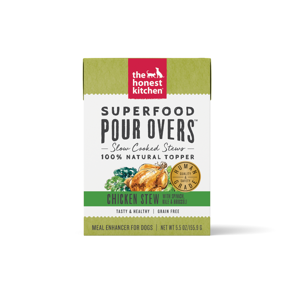 The Honest Kitchen Superfood POUR OVERS™ Chicken Stew with Spinach, Kale, & Broccoli, 5.5-oz image number null