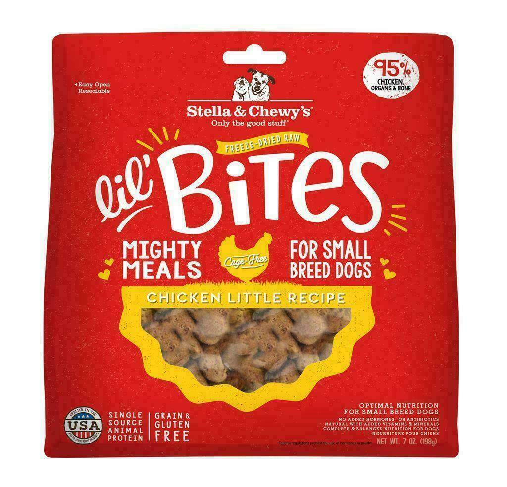 Stella & Chewy's Dog Freeze-Dried Raw, Lil' Bites For Small Breeds, Chicken Little Recipe, 7-oz image number null