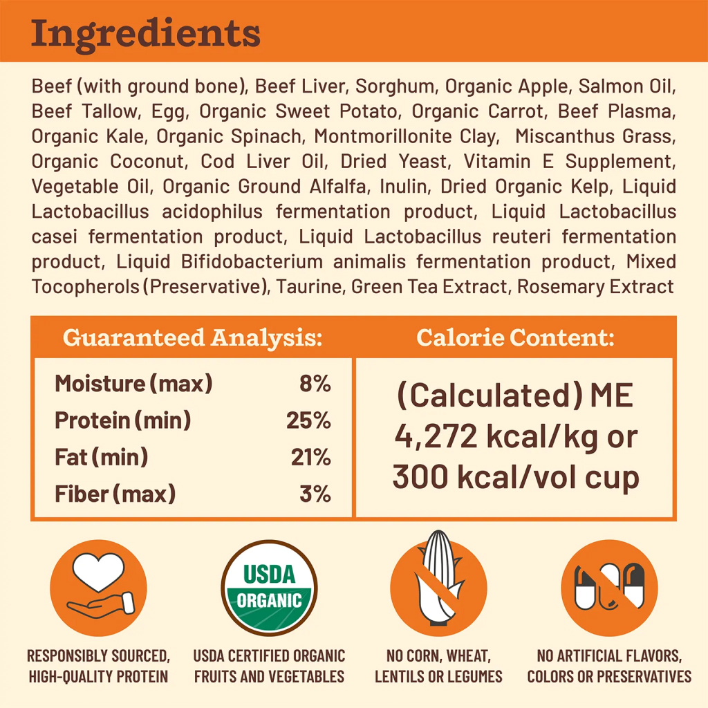 Primal Canine Beef Recipe Kibble in the Raw, 9-lb image number null