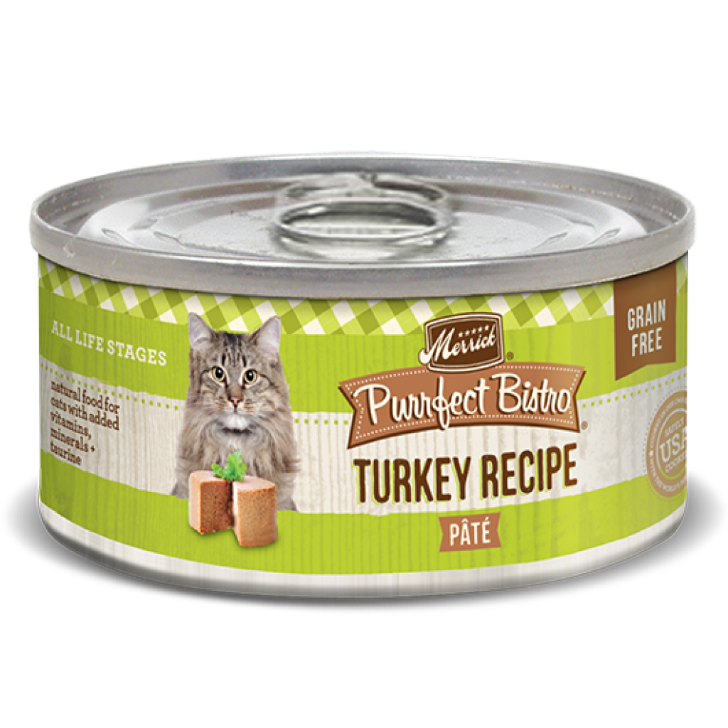 Merrick Purrfect Bistro Grain Free Turkey Pate Cat Can 5.5-oz image number null