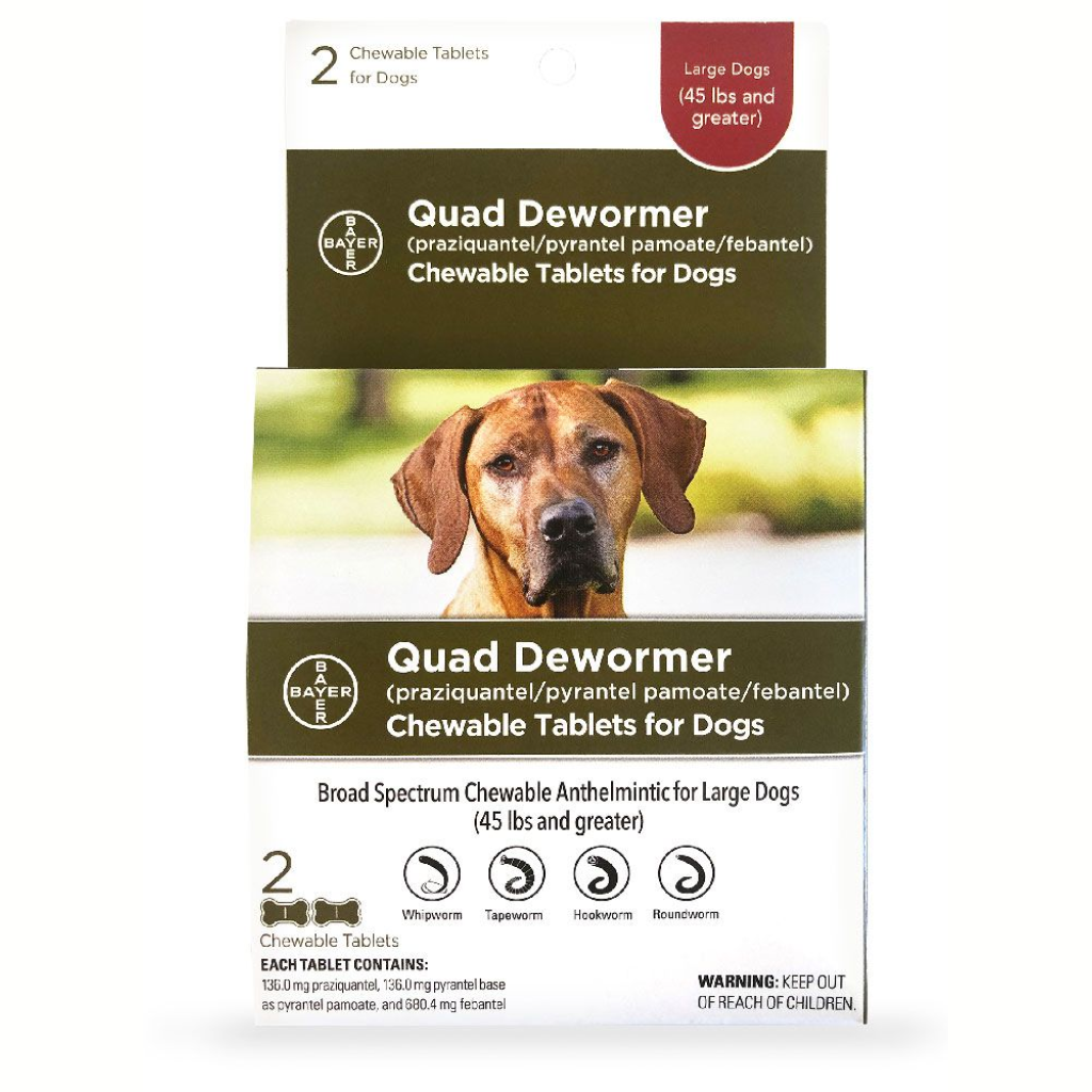Buy Quad Dewormer Tablets For Dogs Over 45 lb 2 Pack for USD 59.99 CentinelaFeed