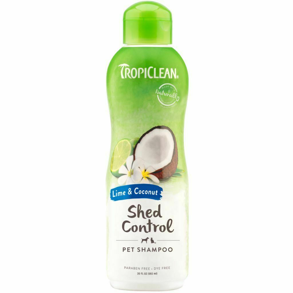 Tropiclean Lime & Coconut Shed Control Shampoo For Pets, 20-oz - Helps Reduce Shedding, Made In The USA image number null