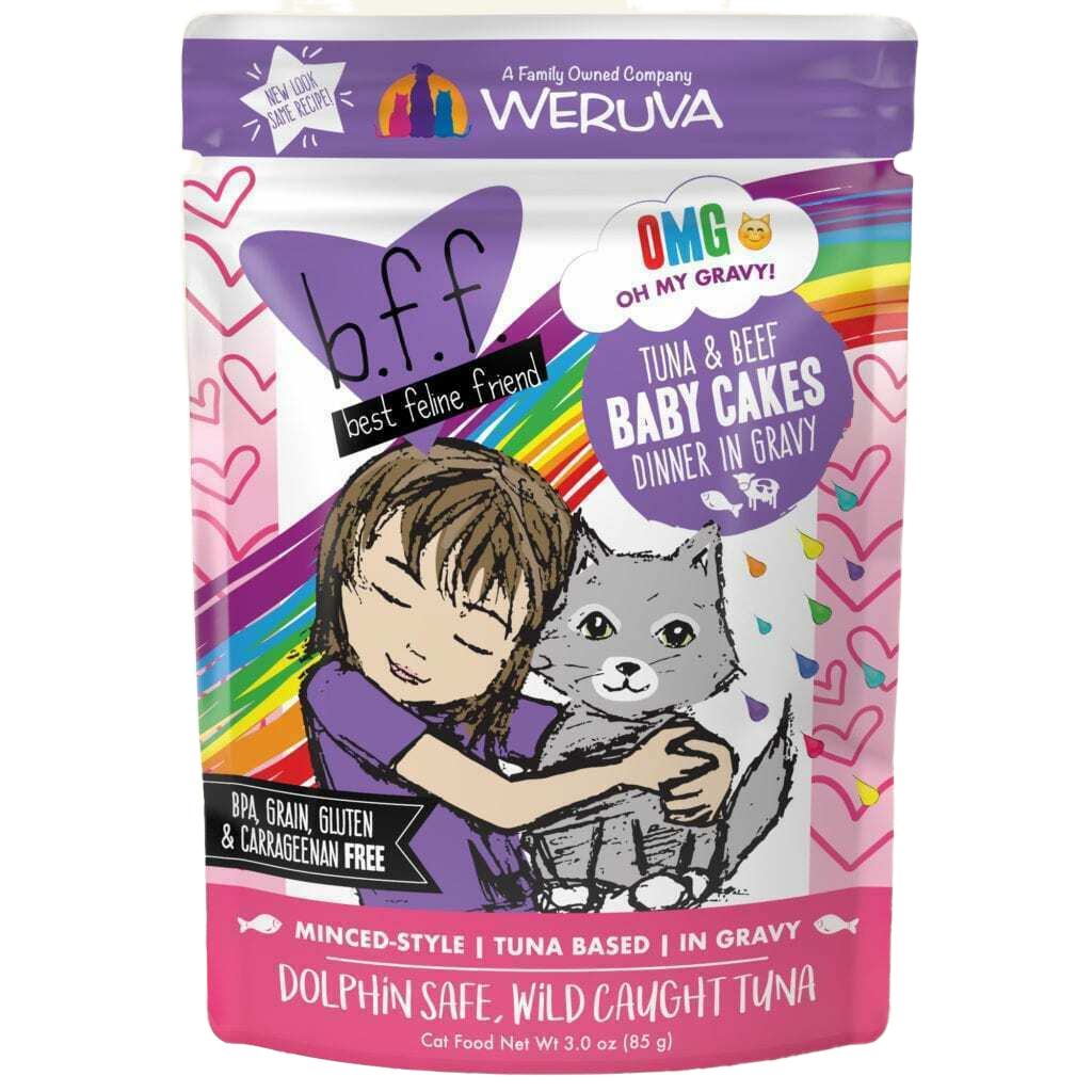 Weruva Tuna & Beef Baby Cakes Tuna & Beef Dinner In Gravy (3.0-oz Pouch) image number null