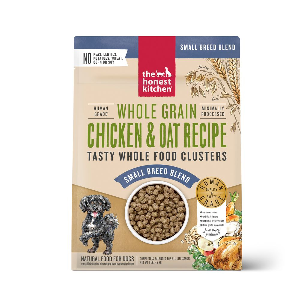 The Honest Kitchen Whole Grain Chicken Whole Food Clusters for Small Breed Dry Dog Food, 1-lb image number null