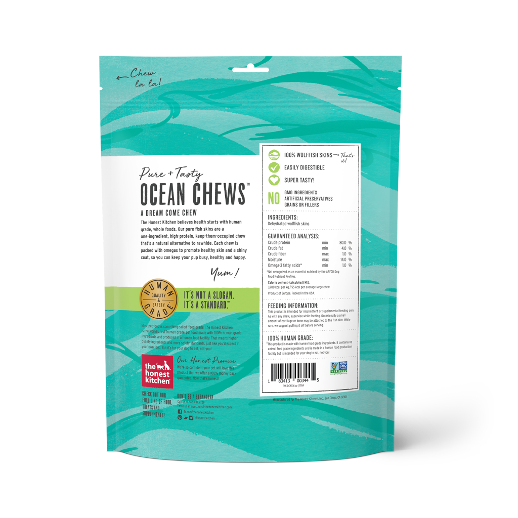 The Honest Kitchen Beams™ Talls - Wolffish Skin Dental Chews, 6-oz image number null