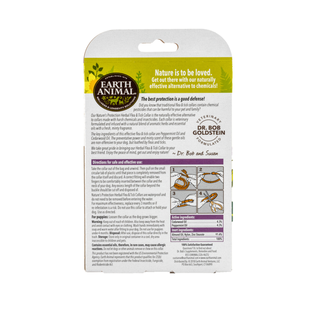 Earth Animal Nature's Protection™ Flea & Tick Herbal Collar For Dogs image number null