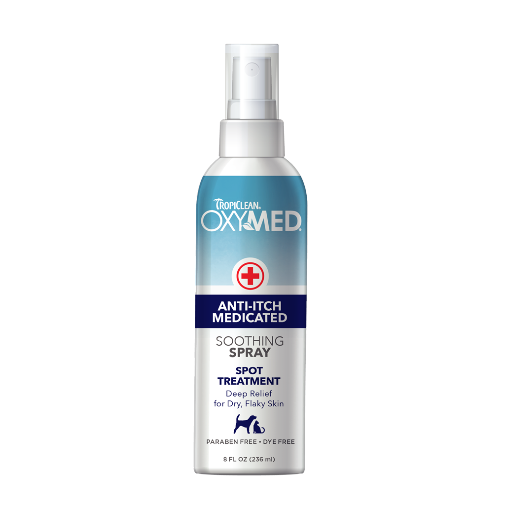 TropiClean OxyMed Medicated Anti itch Spray for Pets, 8oz image number null