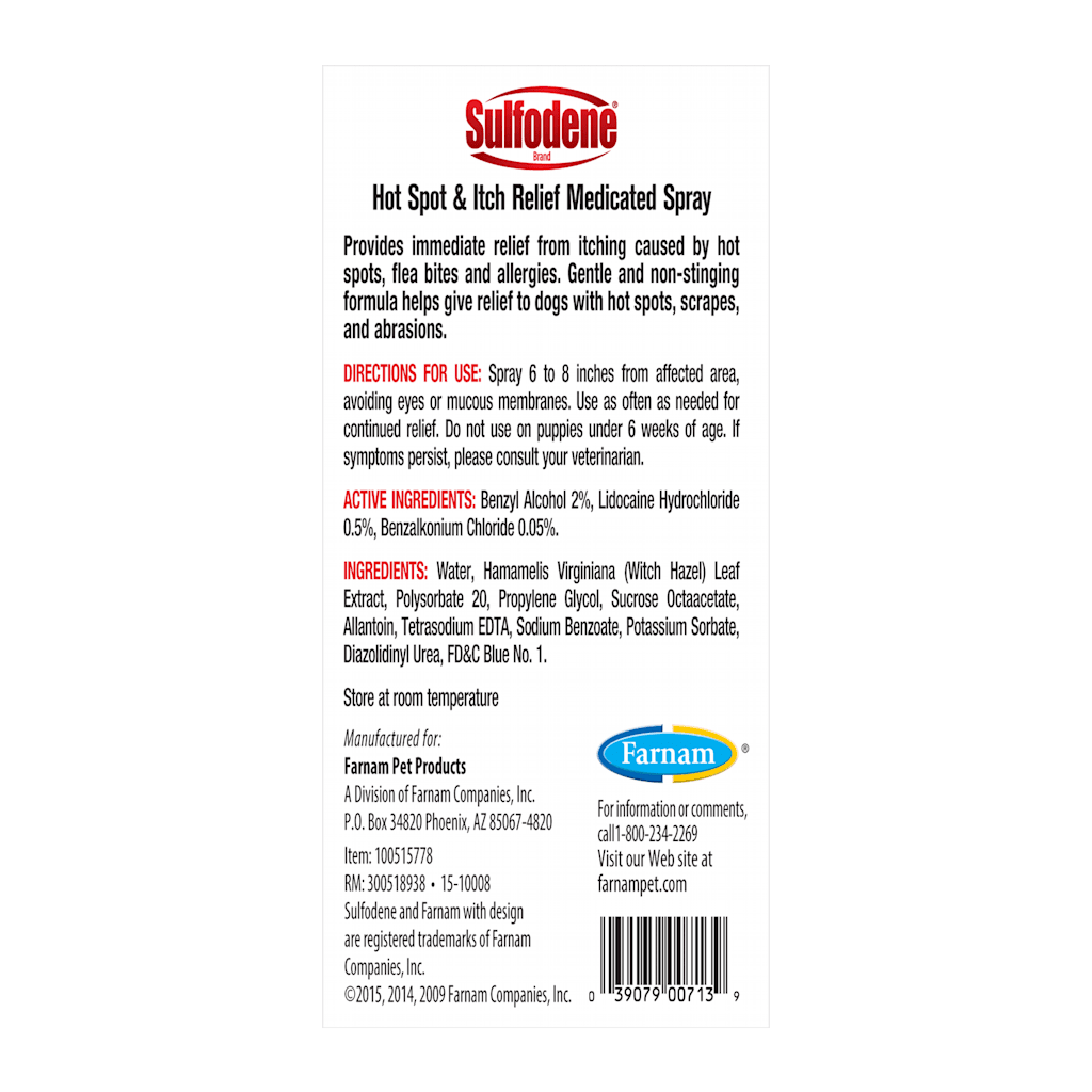 Sulfodene Hot Spot & Itch Relief Dog Spray image number null