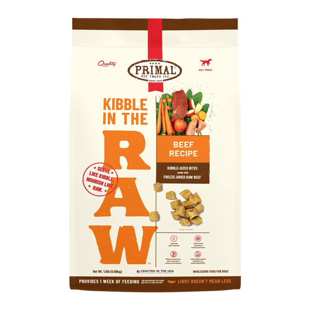 Primal Canine Beef Recipe Kibble in the Raw, 1.5-lb image number null