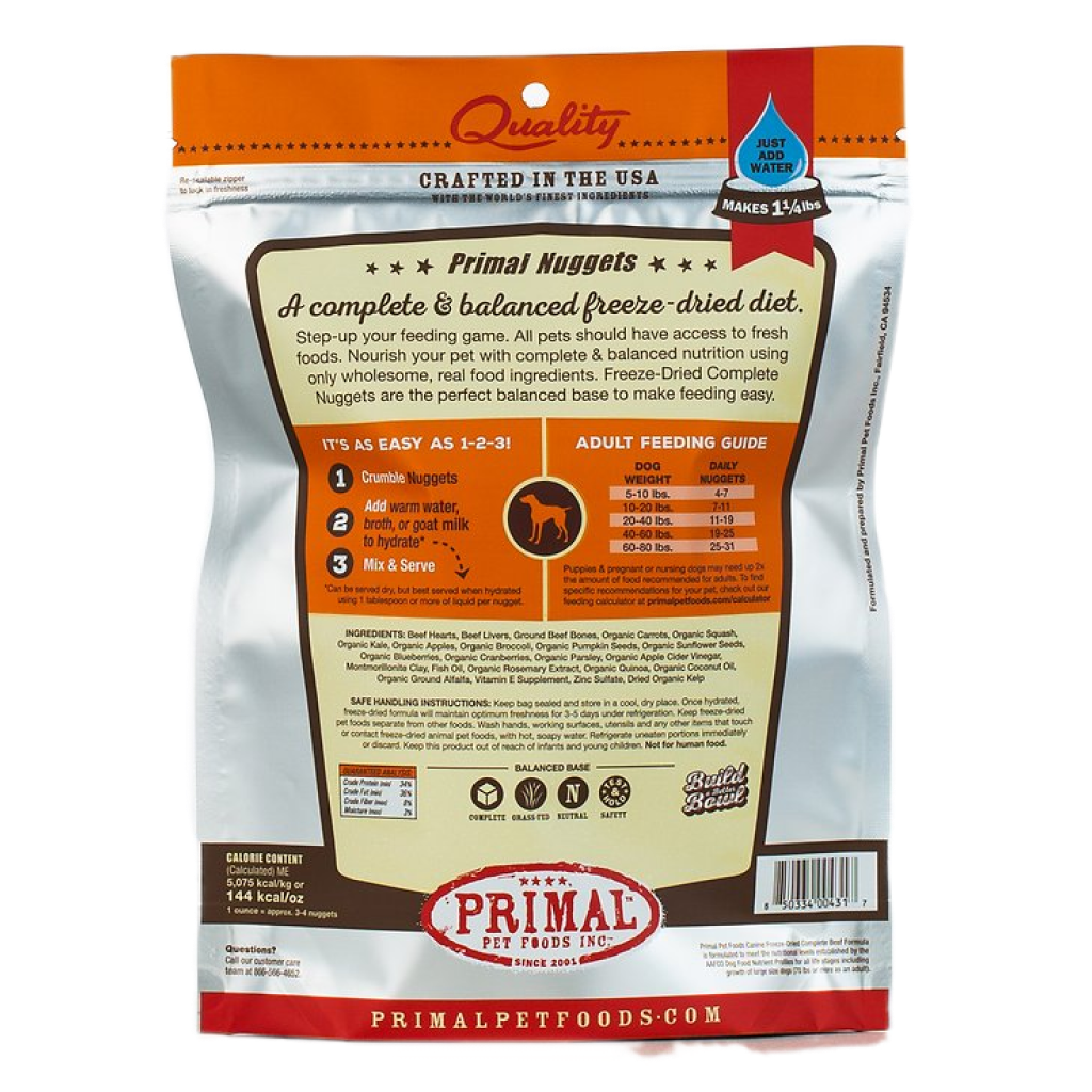 Canine Beef Formula Nuggets, 14-oz image number null