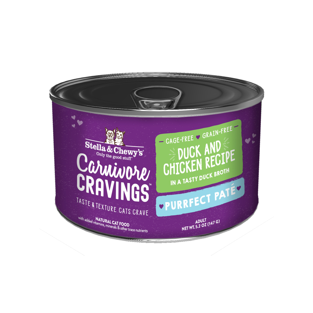 Stella & Chewy's Carnivore Cravings Purrfect Pate Duck & Chicken Pate Recipe in Broth Cat Can, 5.2-oz image number null