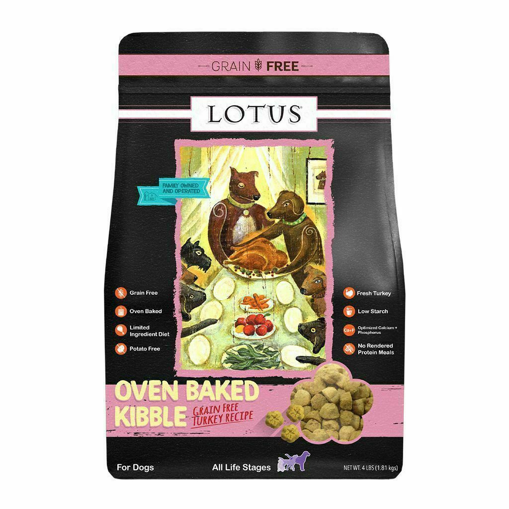 Lotus Grain-Free Turkey Dry Dog Food, 4-lb image number null