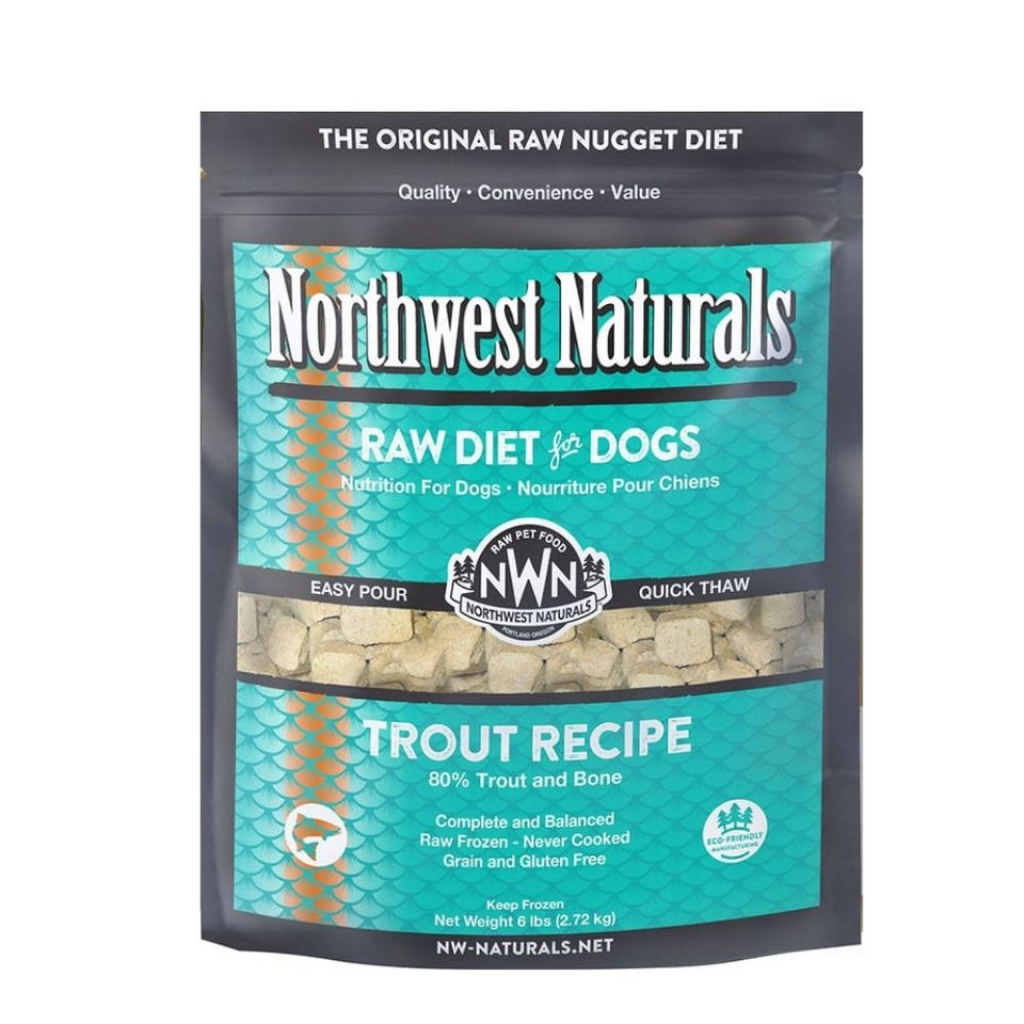 Northwest Naturals Frozen Raw Dog Food Trout Recipe, 6-lb image number null