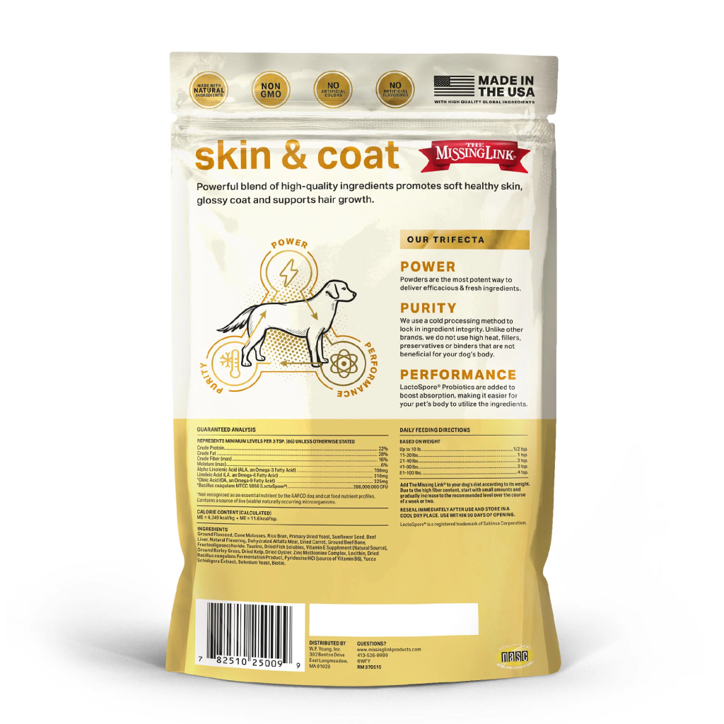 The Missing Link Original Skin & Coat Powdered Supplement For Dogs 1-lb image number null