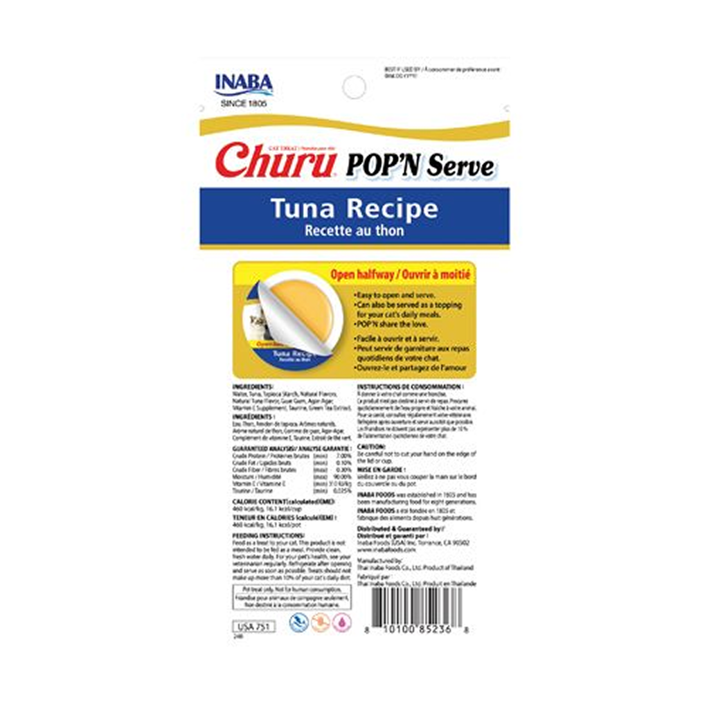 Churu Pop N Serve Tuna Recipe Cat Treats, 2-pk image number null
