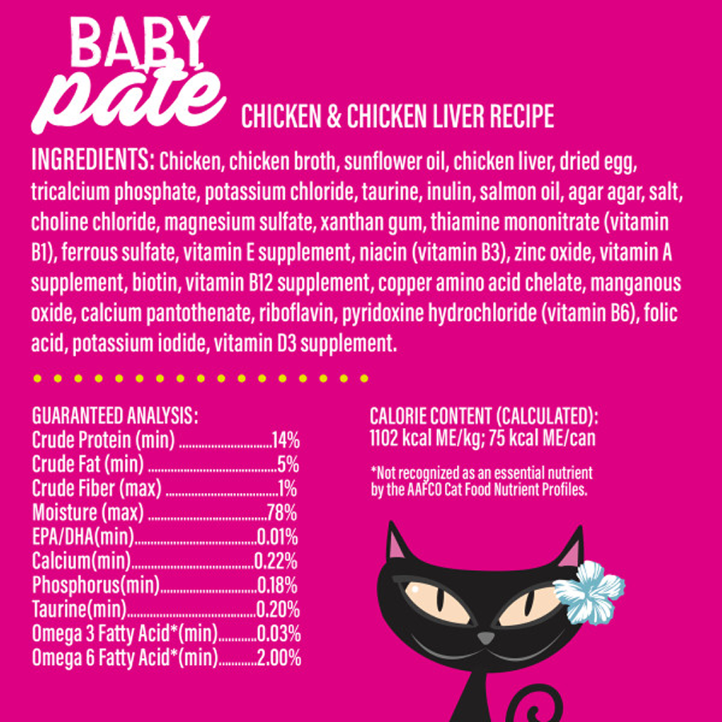 Tiki Cat Baby Thrive Wet Cat Food Chicken & Chicken Liver Can, 2.4-oz image number null