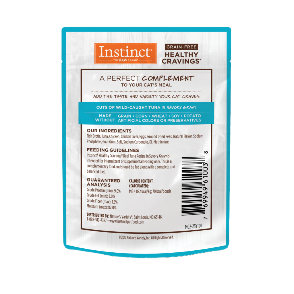 Instinct Healthy Cravings Grain-Free Real Tuna Recipe In Savory Gravy Wet Cat Food Topper image number null