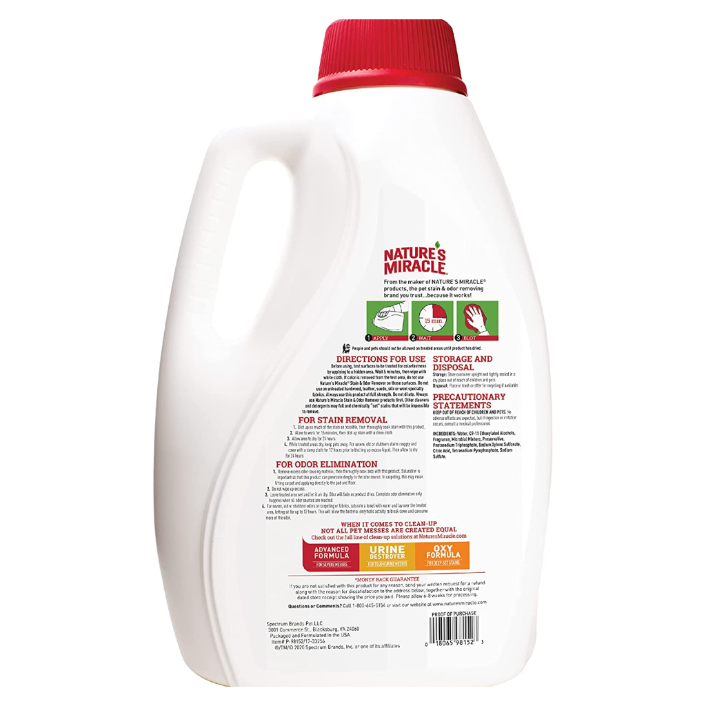 Nature's Miracle Cat Stain And Odor Remover, 1-gal image number null