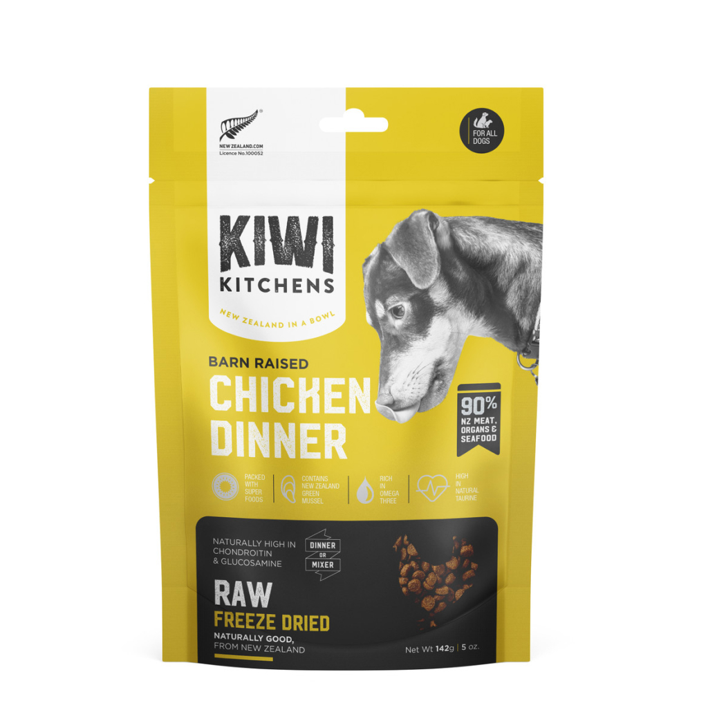 Kiwi Kitchens Raw Freeze Dried Chicken Dinner Dog Food, 5-oz image number null