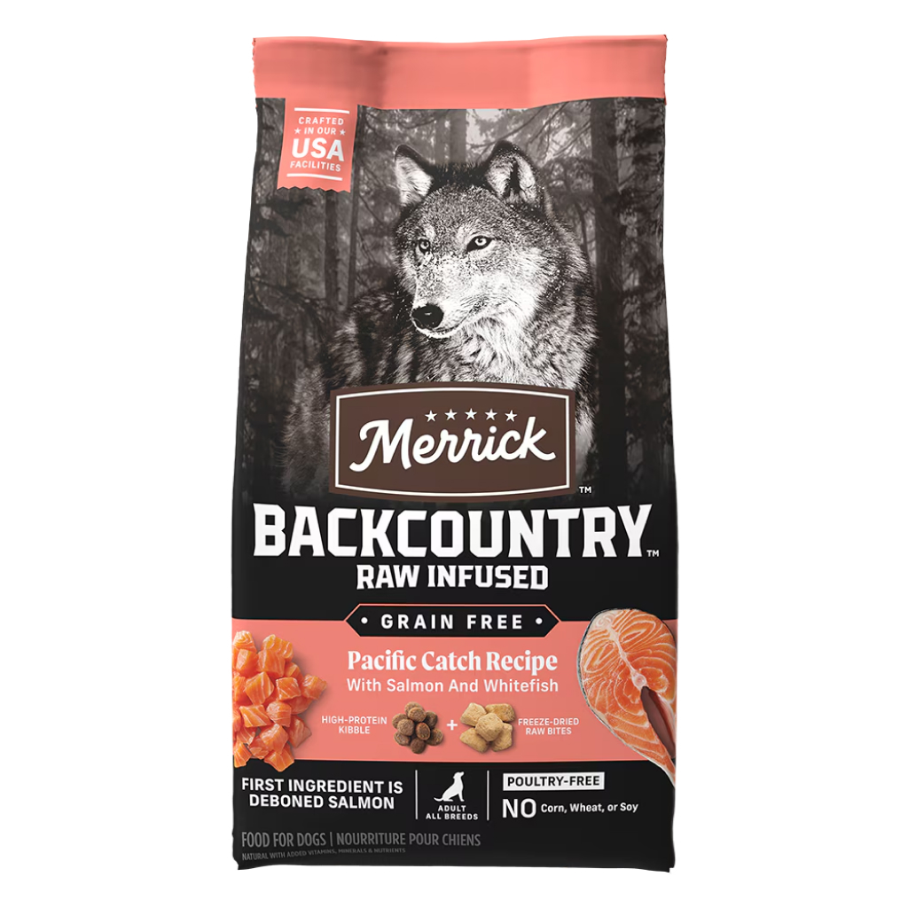 Merrick Backcountry Raw Infused Pacific Catch Recipe Grain Free Dry Dog Food image number null
