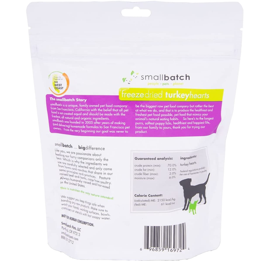 Freeze Dried Turkey Hearts 3.5-oz image number null