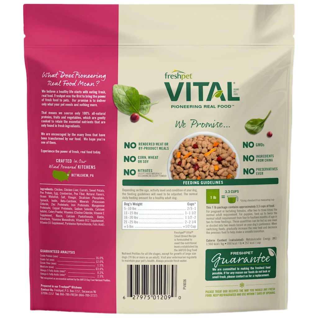 Freshpet Vital Small Dog Grain Free Complete Meals 1-lb image number null