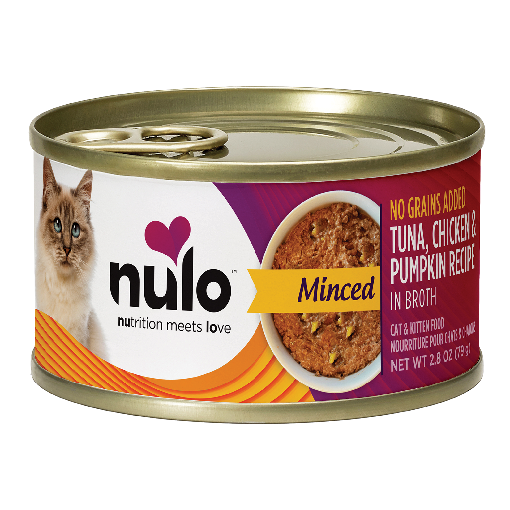 Nulo Minced Cat Tuna, Chicken & Pumpkin Cans with Whole Proteins, 2.8-oz image number null