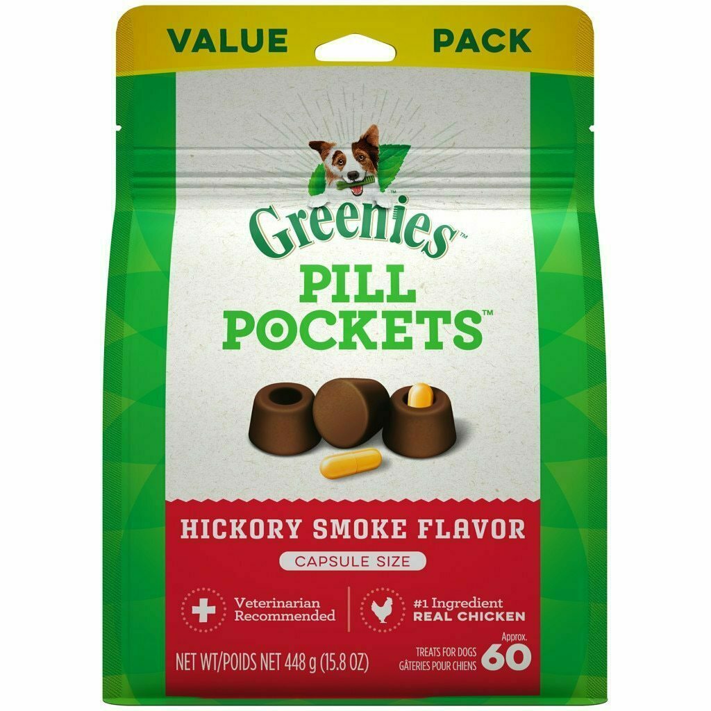 Greenies - Pill Pockets Dog Capsule Adult Pill Compliance Hickory Smoke Soft Treat image number null
