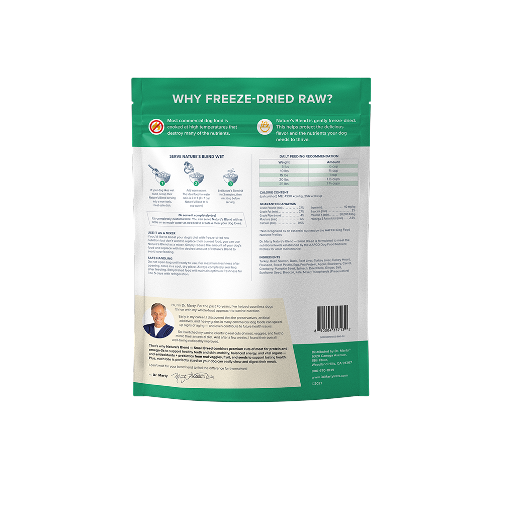 Dr. Marty Nature's Blend Small Breed Freeze Dried Raw Dog Food, 16-oz image number null
