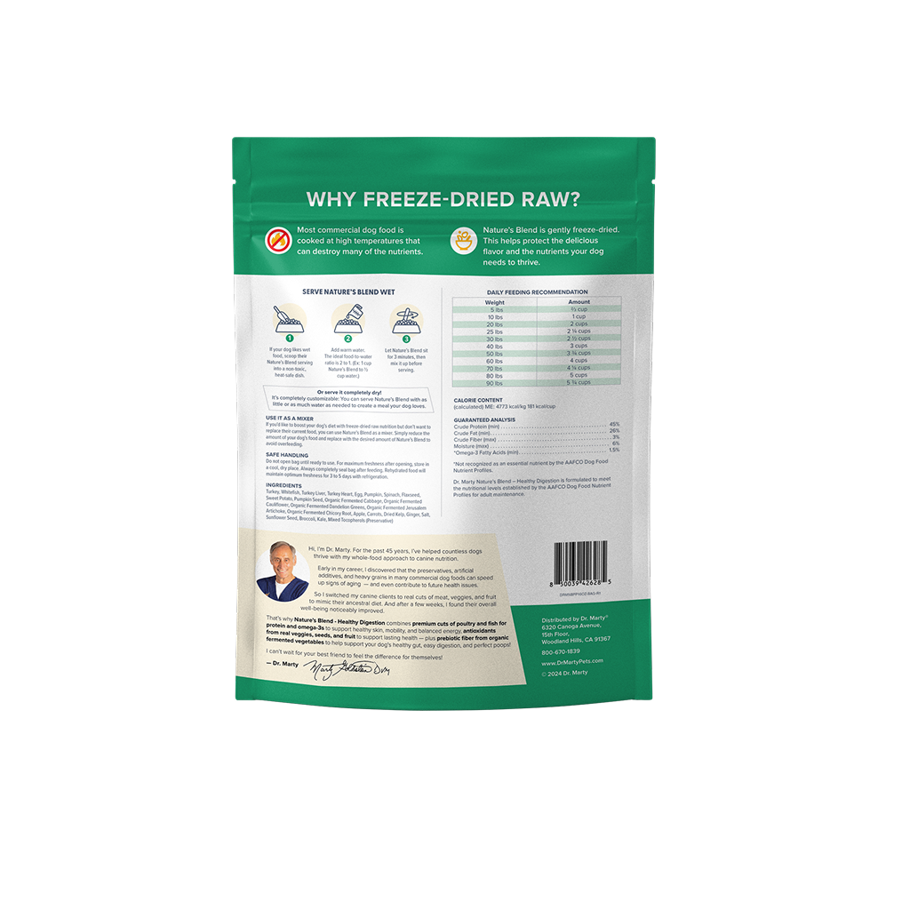 Dr. Marty Nature's Blend Healthy Digestion Freeze Dried Raw Dog Food, 16-oz image number null