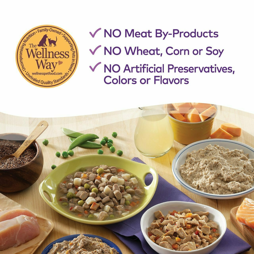 Wellness Thick & Chunky Natural Grain Free Canned Dog Food, Chicken Stew, 12.5-oz Can image number null