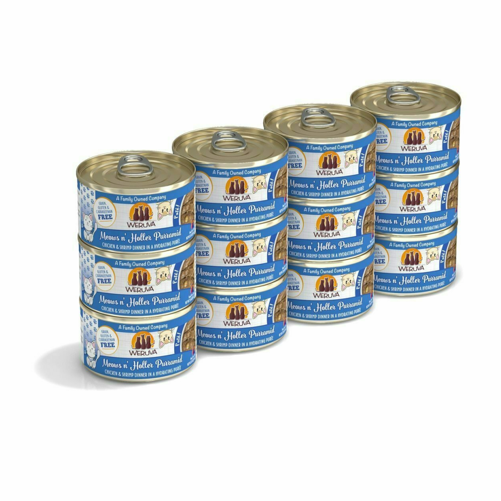 Weruva Classic Cat Pate, Meows N' Holler Purramid With Chicken & Shrimp image number null