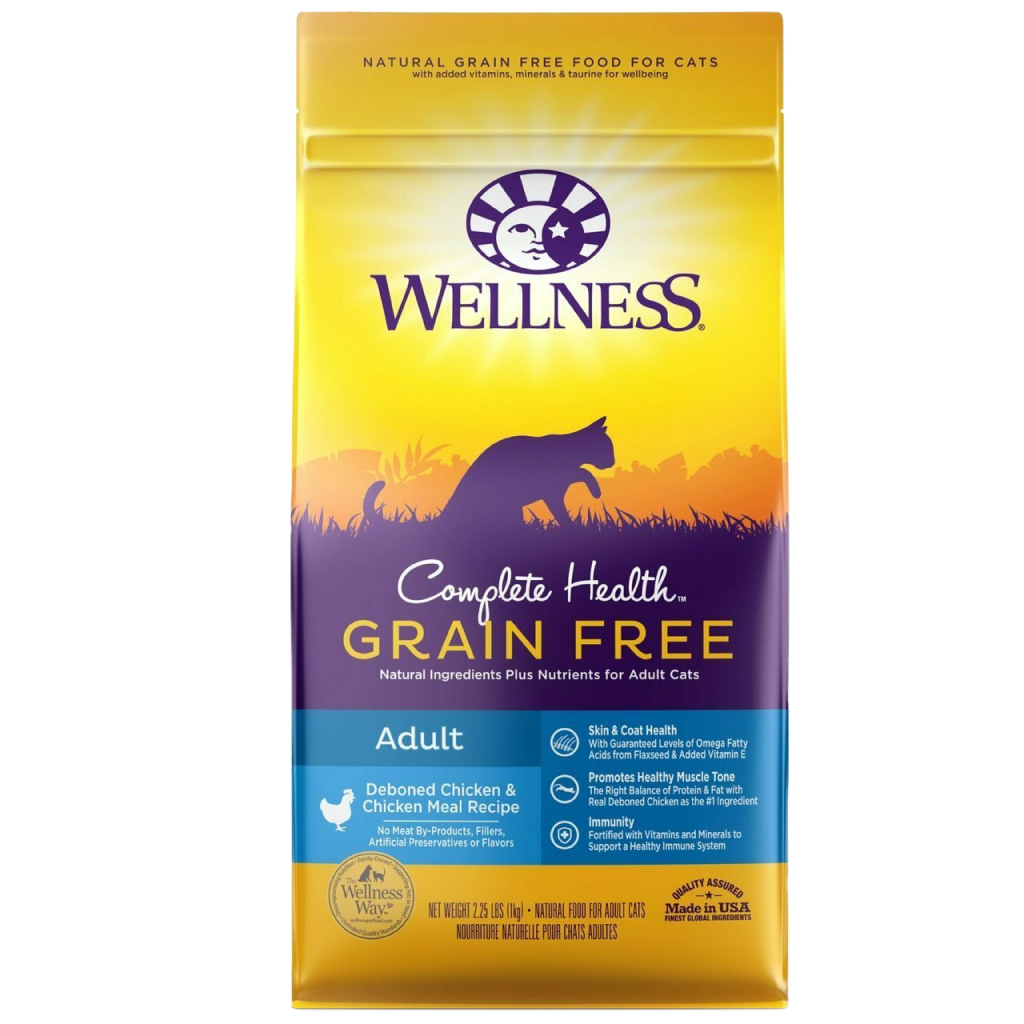 Wellness Complete Health Natural Grain Free Dry Cat Food, Chicken & Chicken Recipe image number null