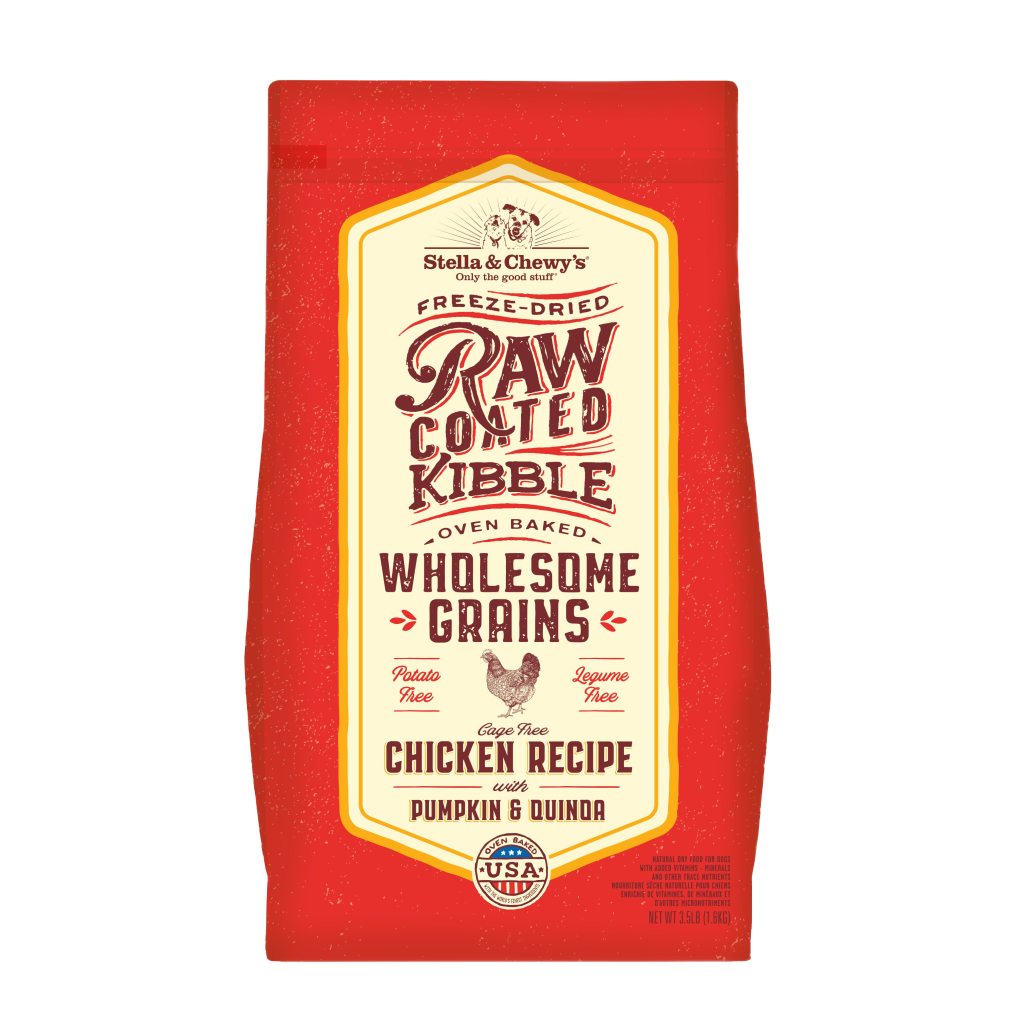 Stella & Chewy's Dog Raw Coated Kibble With Wholesome Grains, Cage-Free Chicken, 3.5-lb image number null