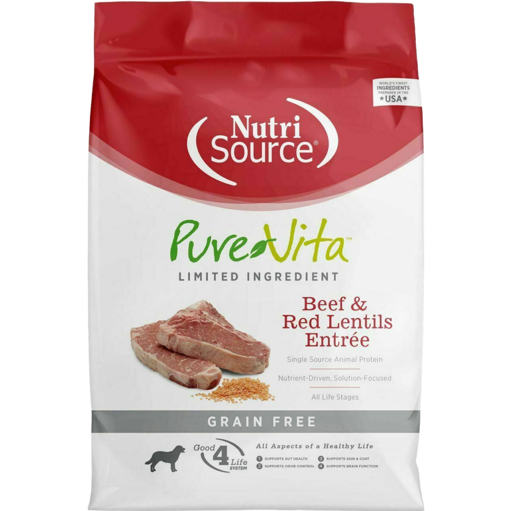 PureVita Grain Free Beef & Red Lentils Dog, 25-lb image number null