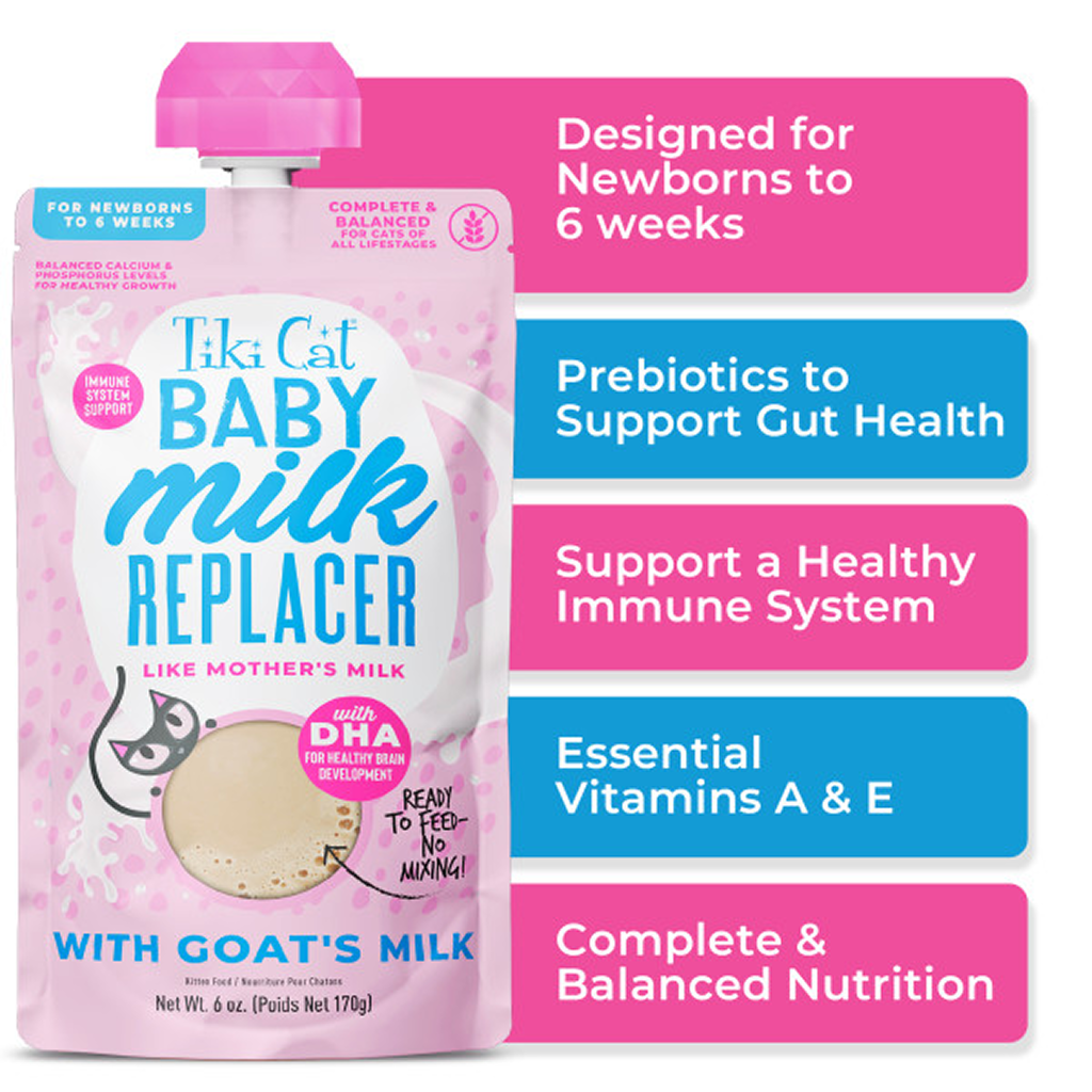 Tiki Cat Baby Goat Milk Replacer, 6-oz image number null