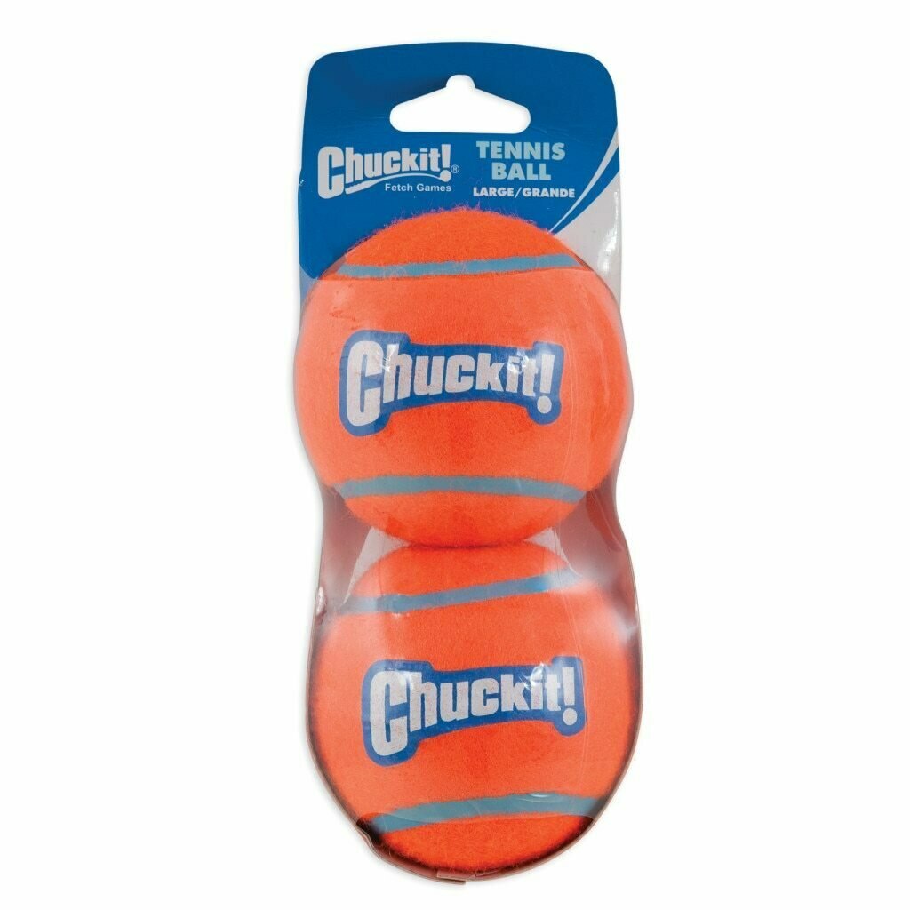 Chuckit! Large Tennis Balls in Shrink Sleeve Dog Toy, 2-pk image number null