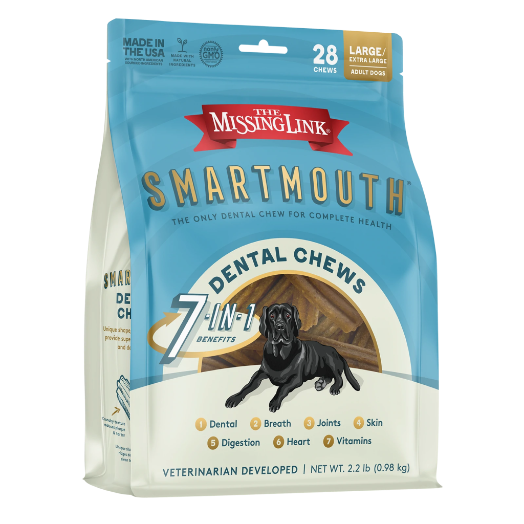 The Missing Link Smartmouth™ Dental Chews For Large/Extra Large Dogs 28 Count image number null