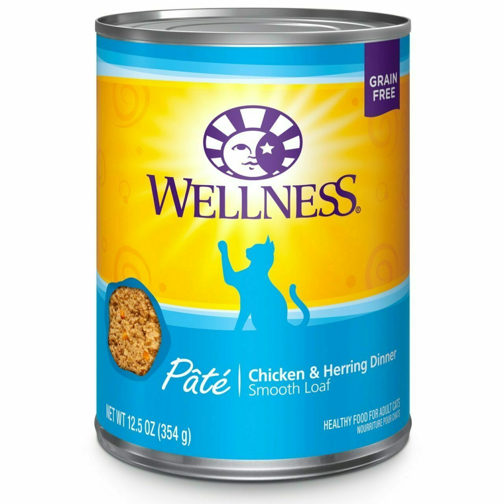 Wellness Complete Health Natural Grain Free Wet Canned Cat Food, Chicken & Herring image number null