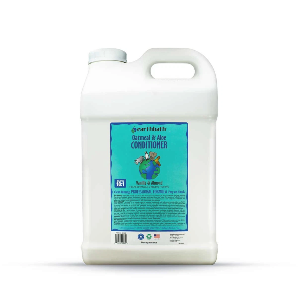 Earthbath Oatmeal & Aloe Dog & Cat Conditioner, Vanilla & Almond, 320 Fl.-oz image number null