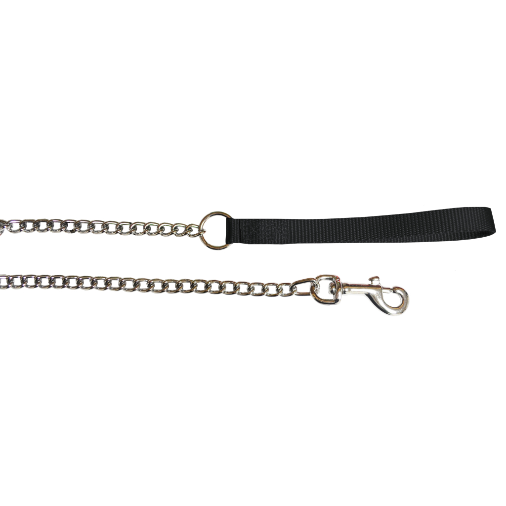 Scott Pet Chain Lead w/ Nylon Handle 3.0mm x 48", Black image number null
