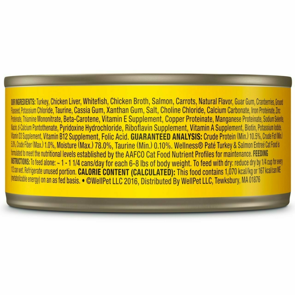 Wellness Complete Health Natural Grain Free Wet Canned Cat Food, Turkey & Salmon image number null