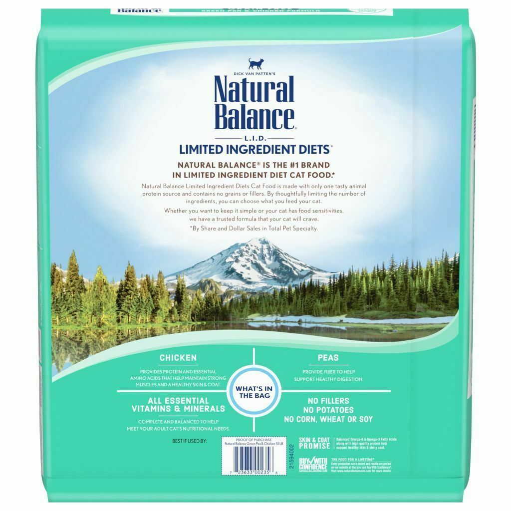 Limited Ingredient Green Pea And Chicken Dry Cat Food image number null