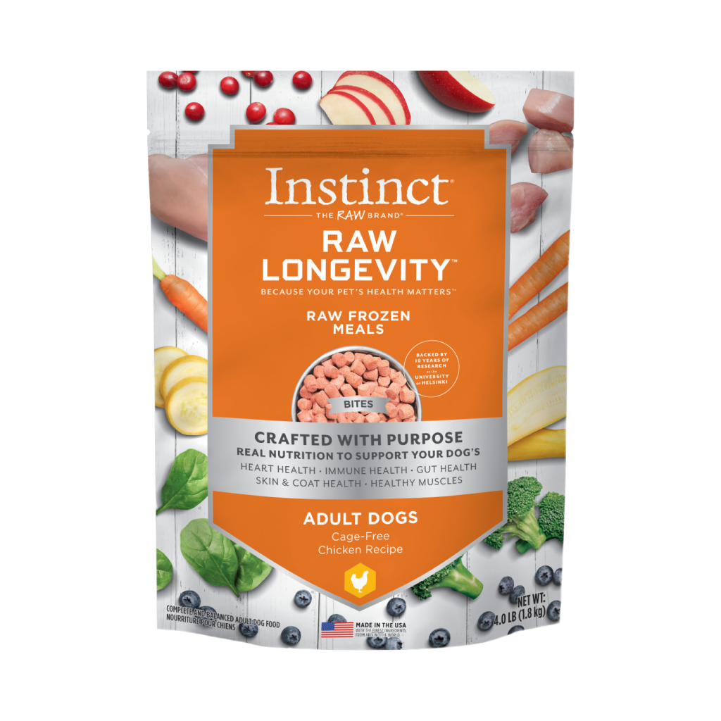 Frozen - Instinct Raw&nbsp;Longevity&nbsp;Raw Frozen Meals Cage-Free Chicken&nbsp;Recipe For Dogs image number null