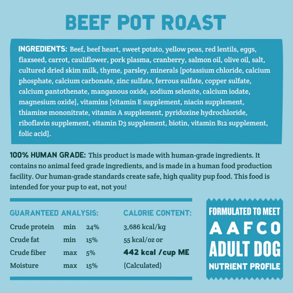 A Pup Above Air-Dried Beef Pot Roast Cubies, 2-lb image number null