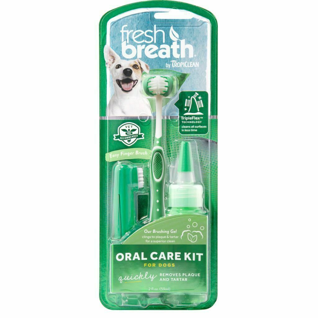 Fresh Breath By Tropiclean Oral Care Kit For Pets, Large - Made In USA image number null