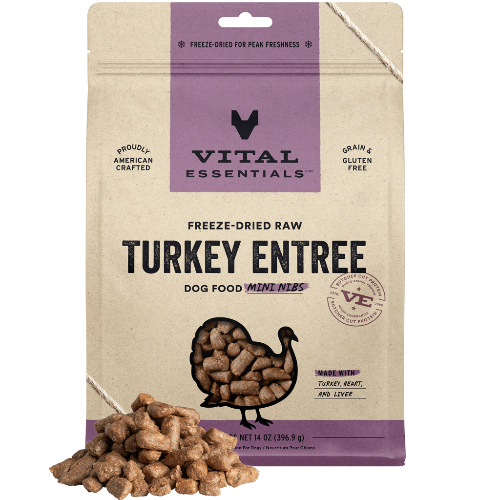 Vital Essentials Freeze-Dried Turkey Mini-Nibs Dog Entree, 14-oz image number null